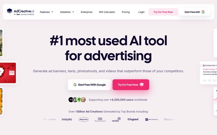Website van AdCreative.ai