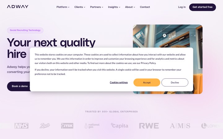 Website van Adway