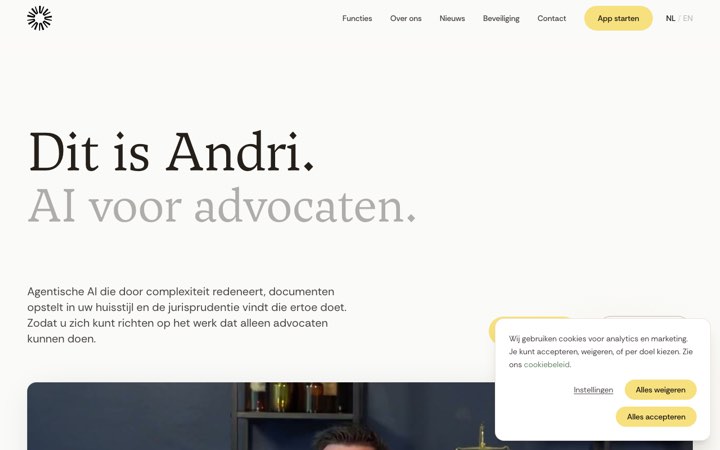 Website van Andri