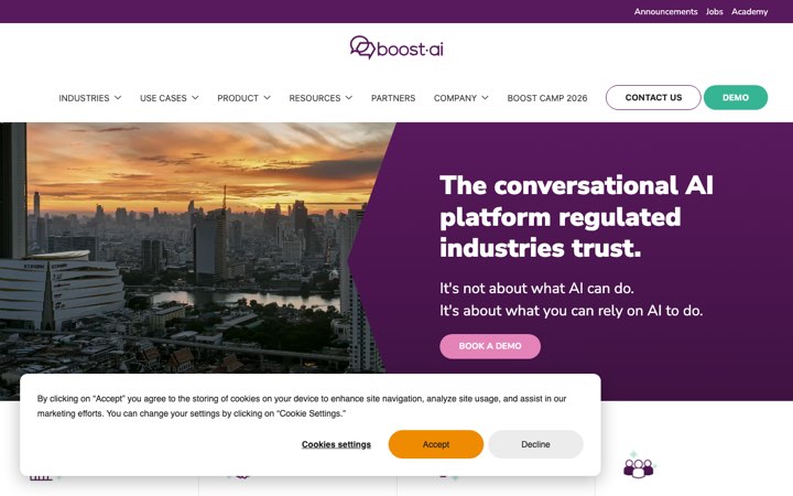 Website van boost.ai
