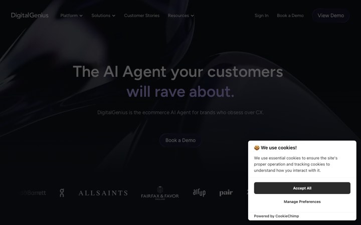 Website van DigitalGenius