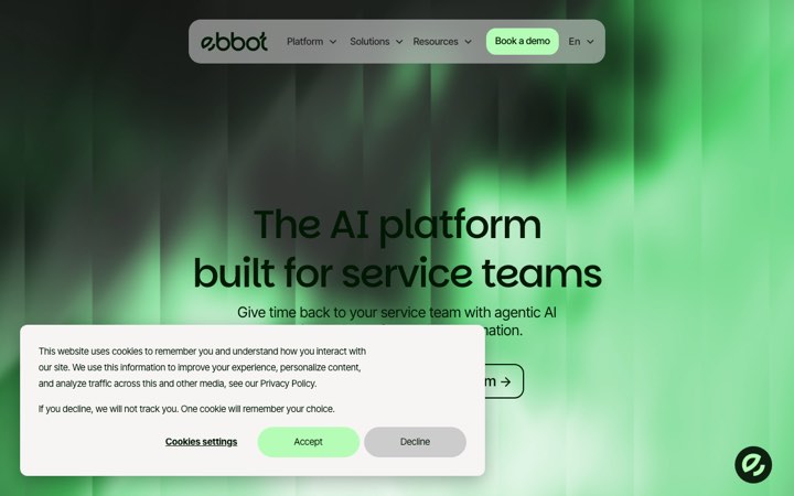 Website van Ebbot