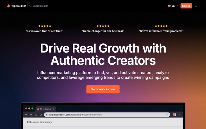 Website van HypeAuditor