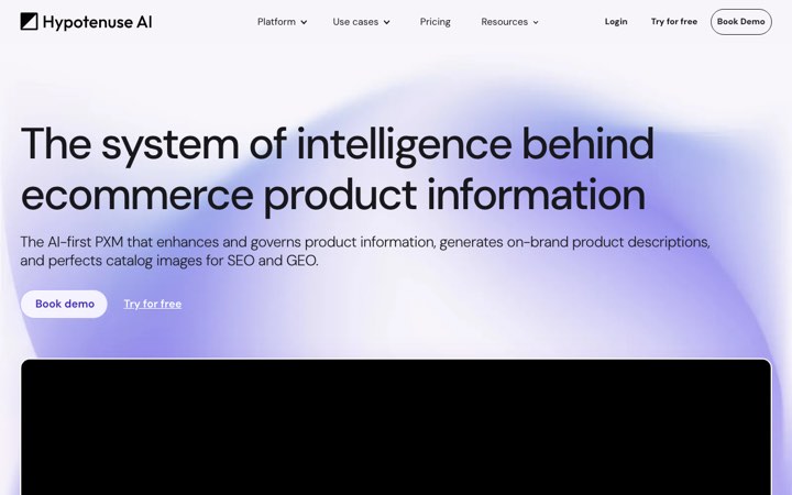 Website van Hypotenuse AI