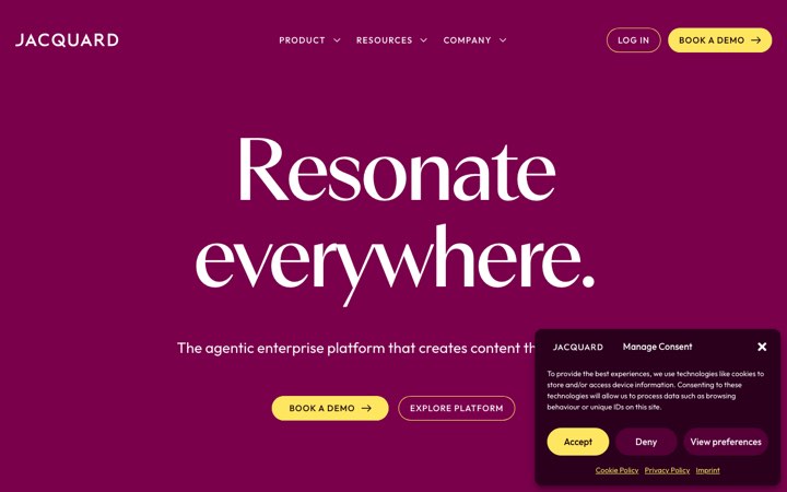 Website van Jacquard