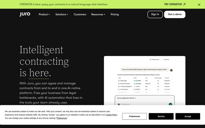 Website van Juro