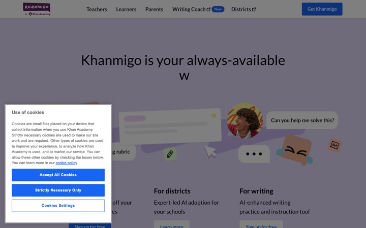 Website van Khanmigo