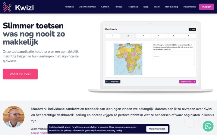 Website van Kwizl