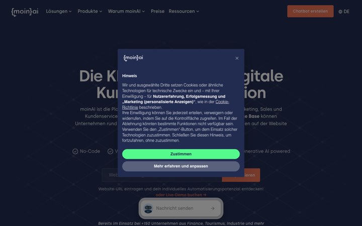 Website van moinAI