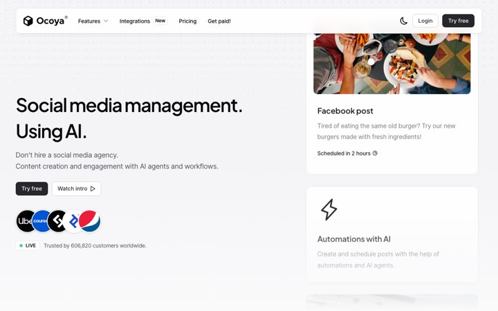 Website van Ocoya