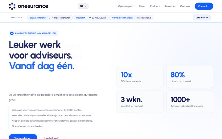 Website van Onesurance