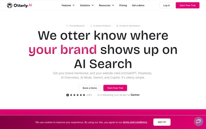 Website van Otterly.AI