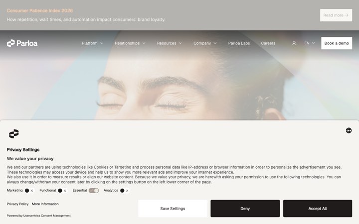 Website van Parloa