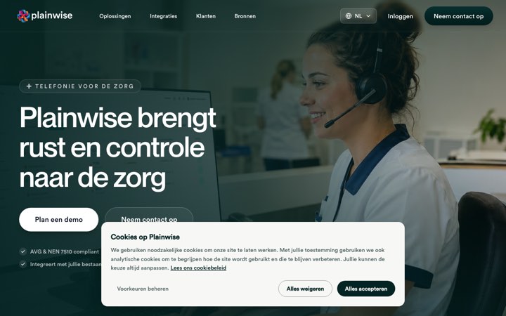 Website van Plainwise