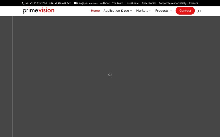 Website van Prime Vision