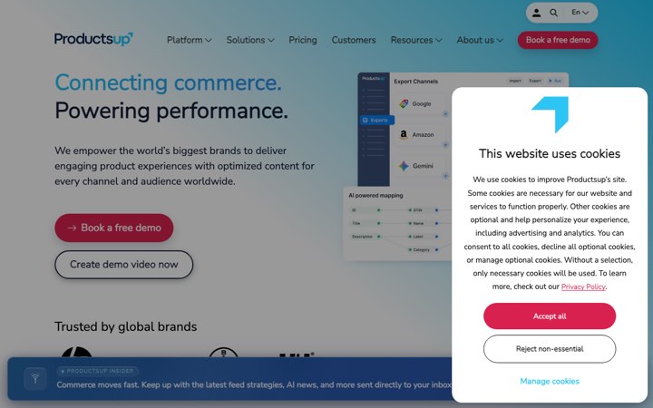 Website van Productsup