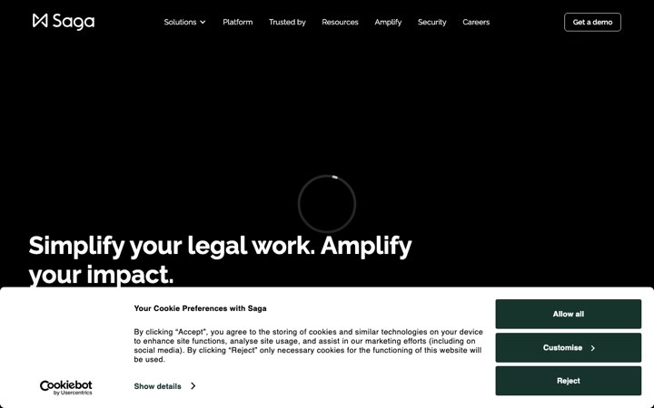 Website van Saga