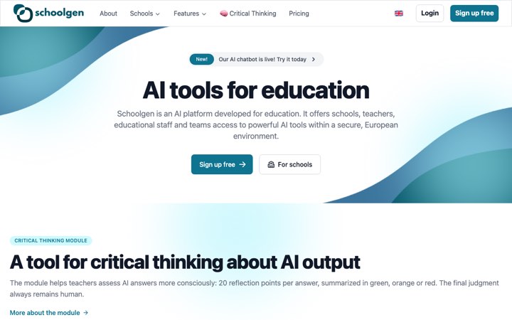 Website van Schoolgen