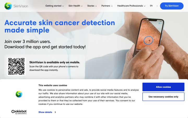Website van SkinVision