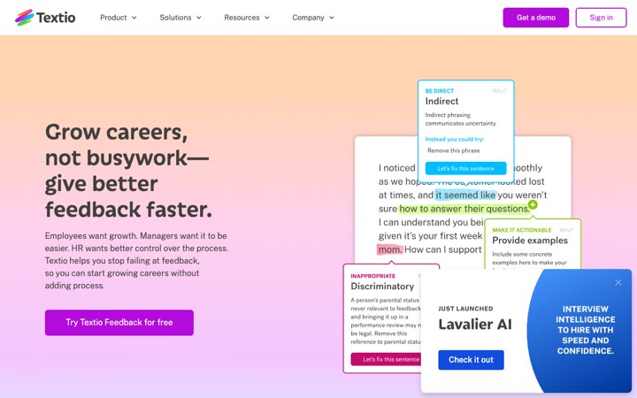 Website van Textio