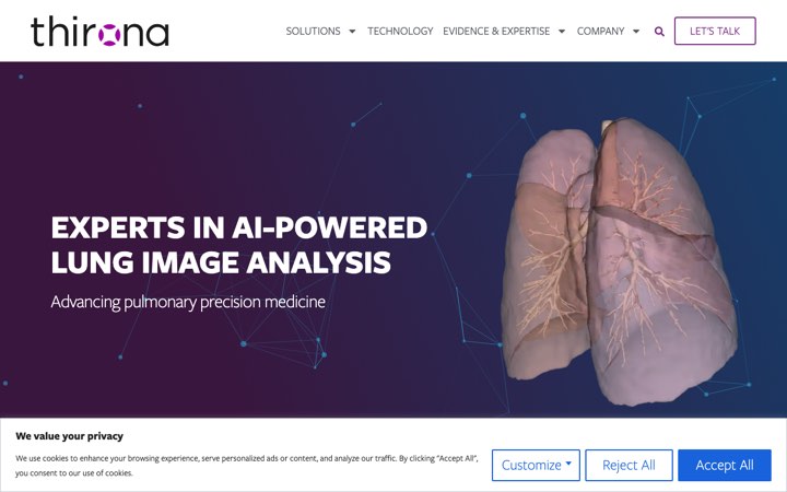 Website van Thirona LungQ