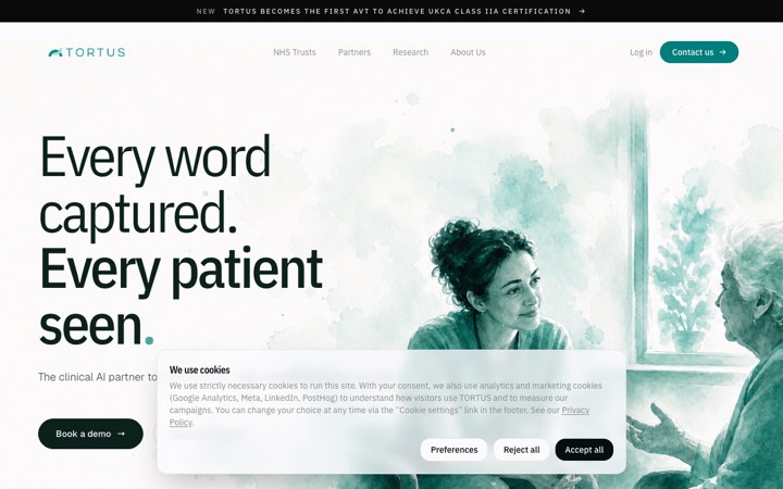 Website van TORTUS