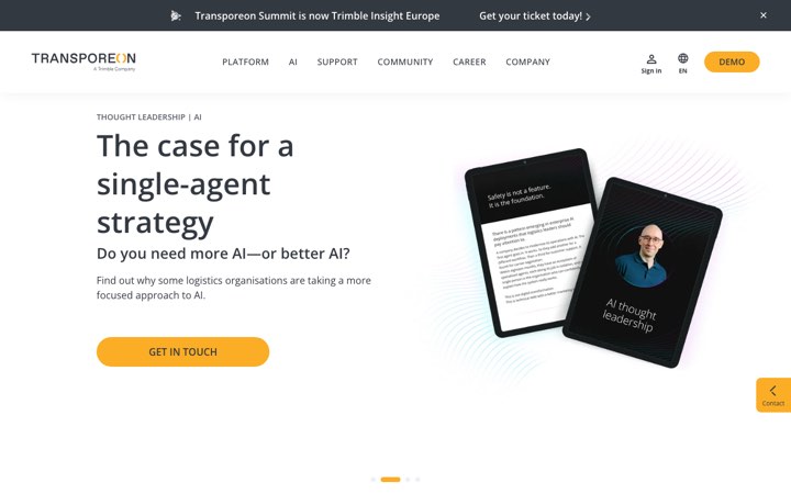 Website van Transporeon
