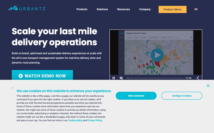 Website van Urbantz